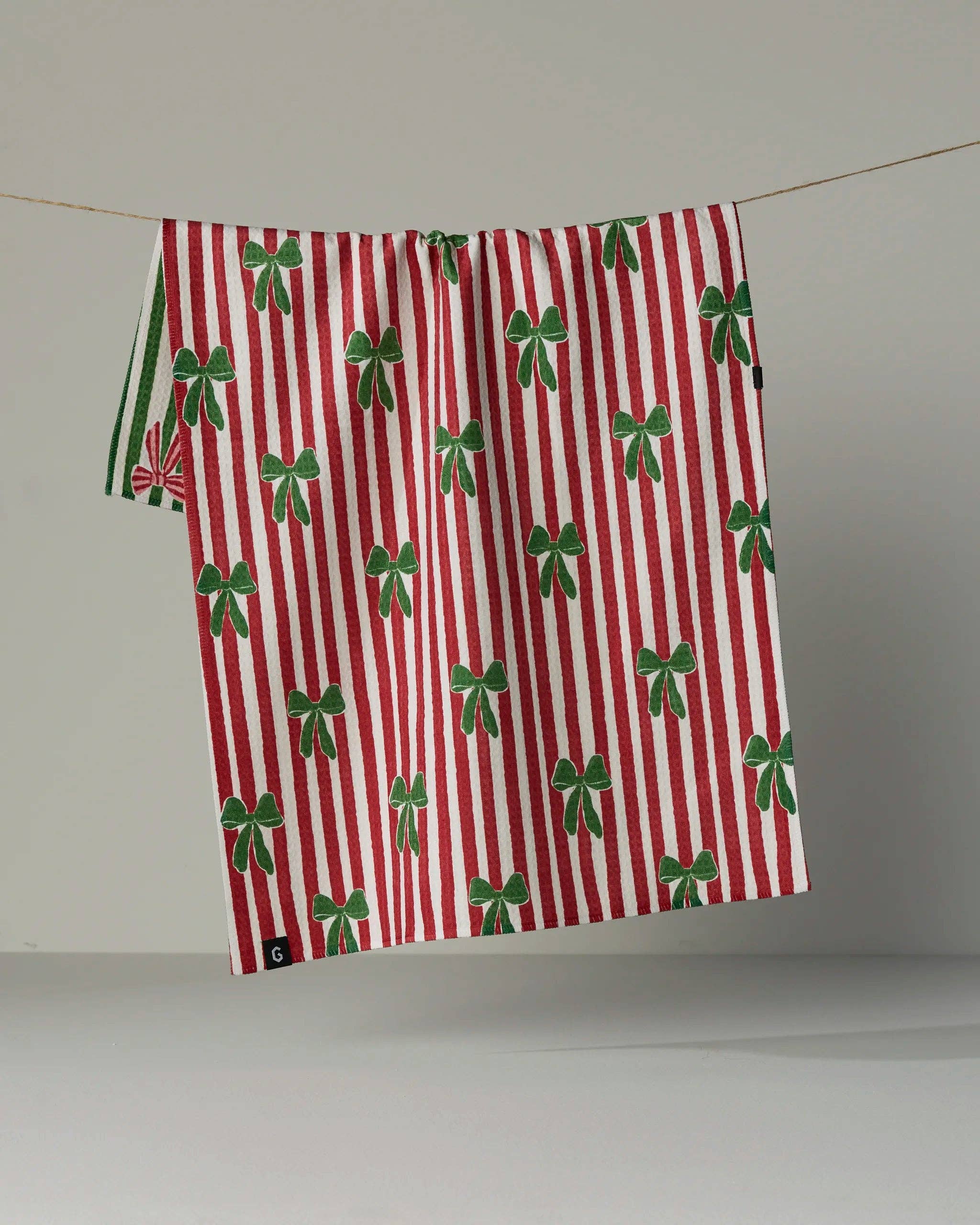 Ribbon Bows Luxe Kitchen Towel - Holiday 2026