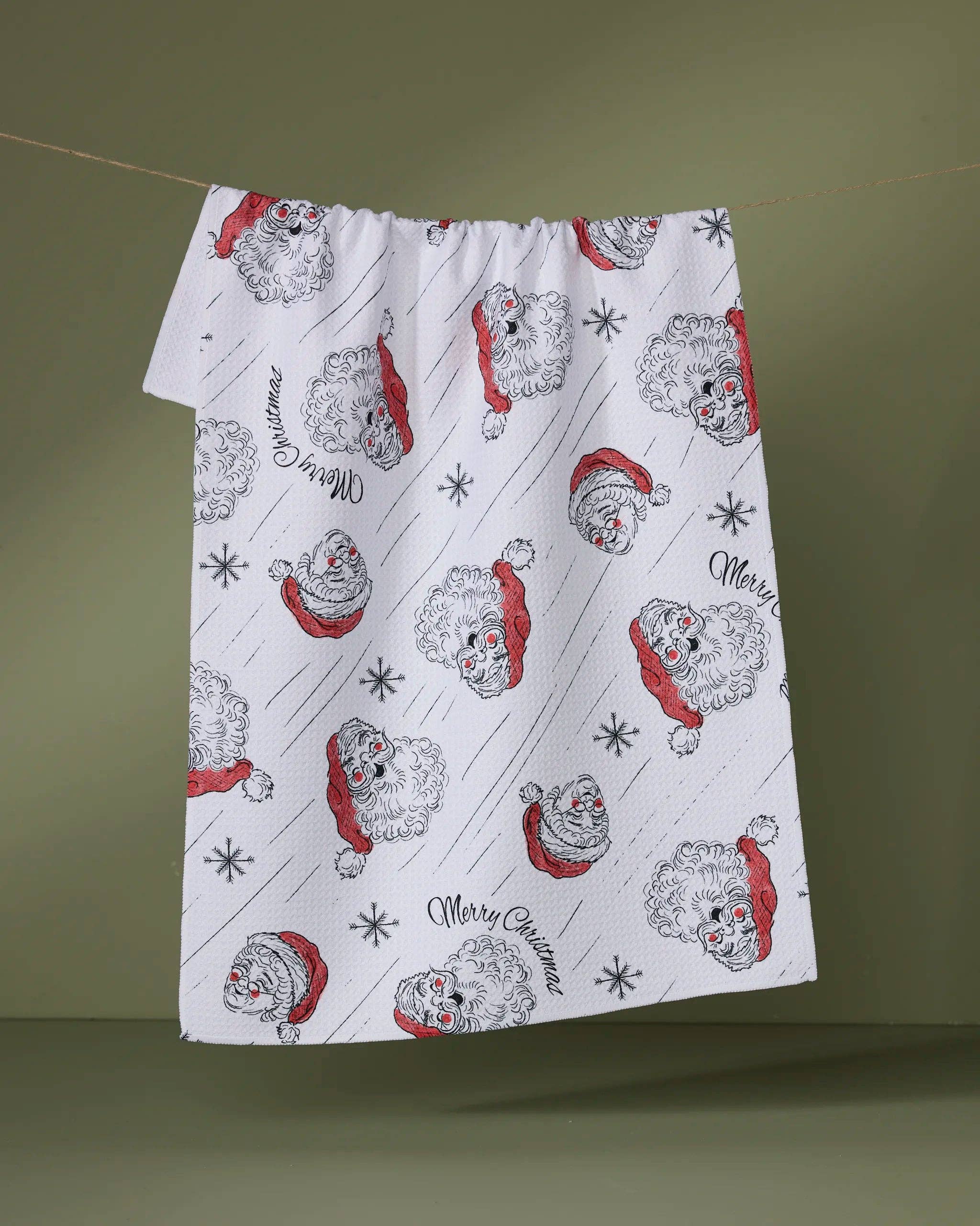 Claus Family Christmas Tea Towel - Geomerty