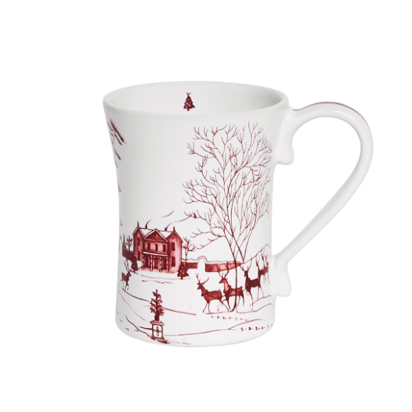 Country Estate Winter Frolic Mug - Ruby