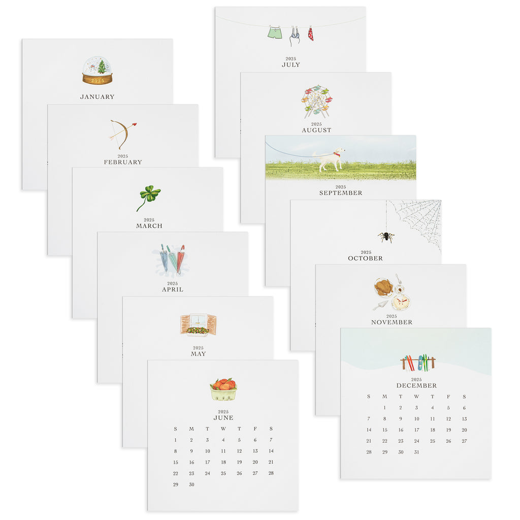 2026 Classic Desk Calendar: Gold Easel