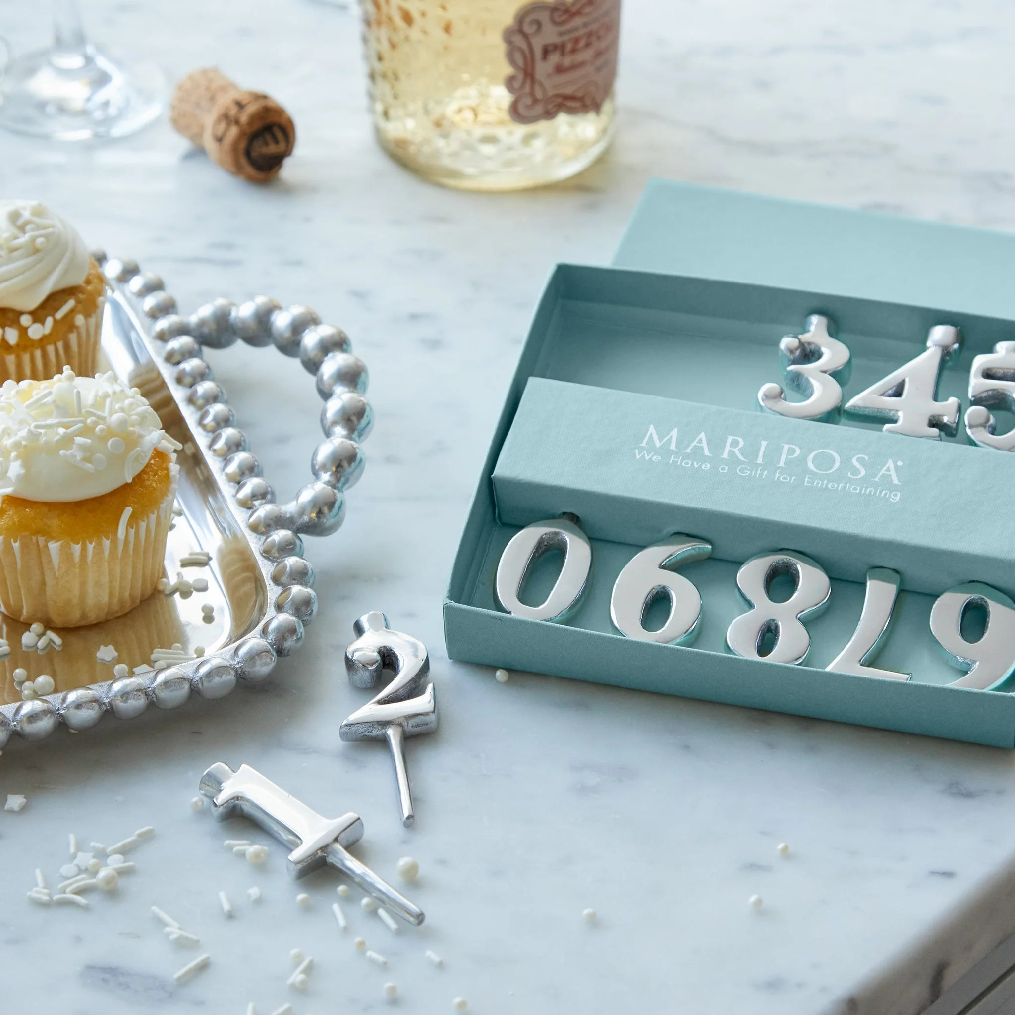 Number Candle Holder Set