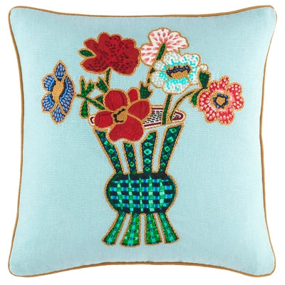 Needlework Blooming Bouquet Pillow