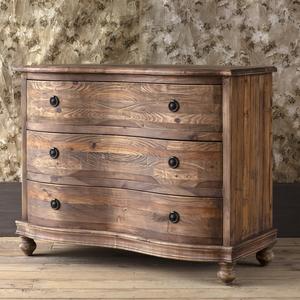 Pine bowfront chest