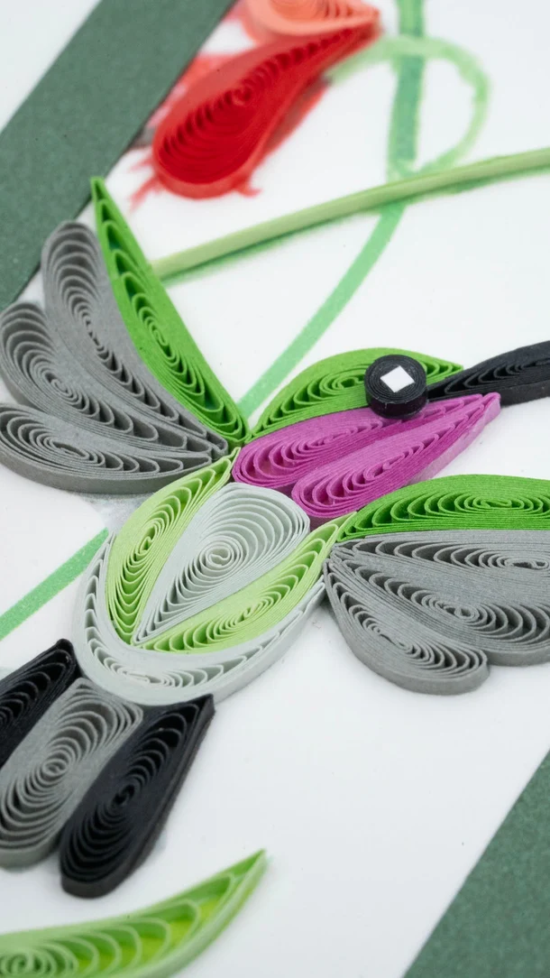 Hummingbirds Handmade Quilled Paper Bookmark