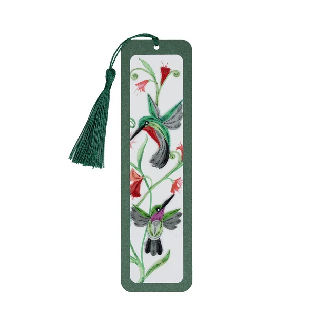 Hummingbirds Handmade Quilled Paper Bookmark