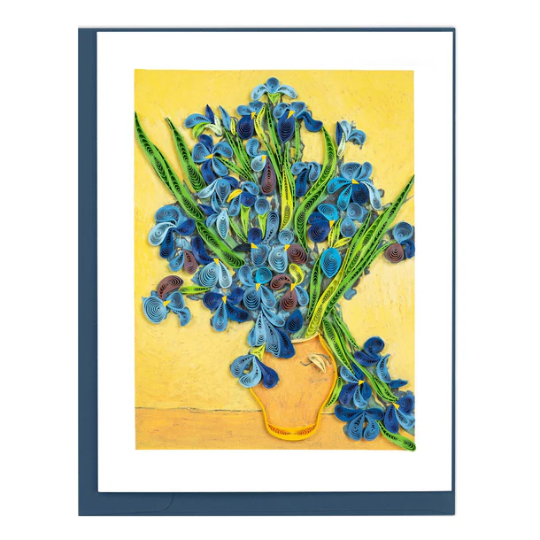 Quilled Artist Series - Irises, Van Gogh Greeting Card