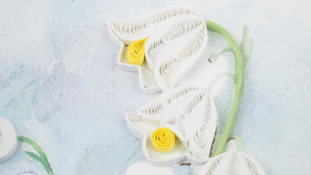 Quilled Lily of the Valley Greeting Card