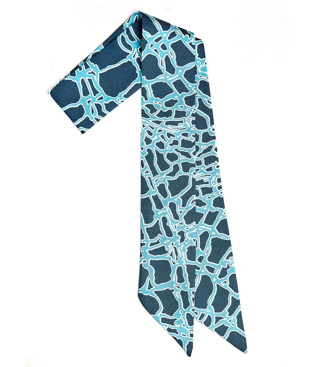 Twilly Scarf - Navy Coral