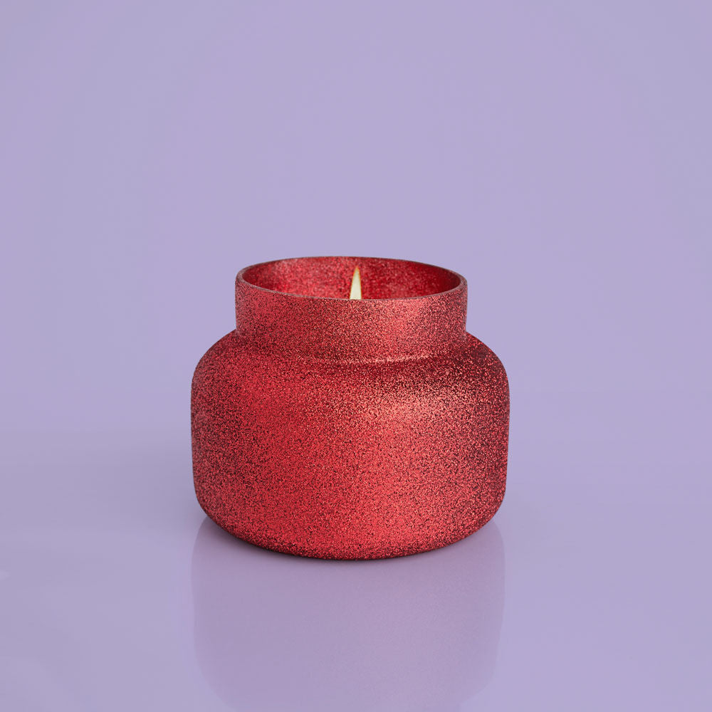 Volcano Glitter Candle-Red