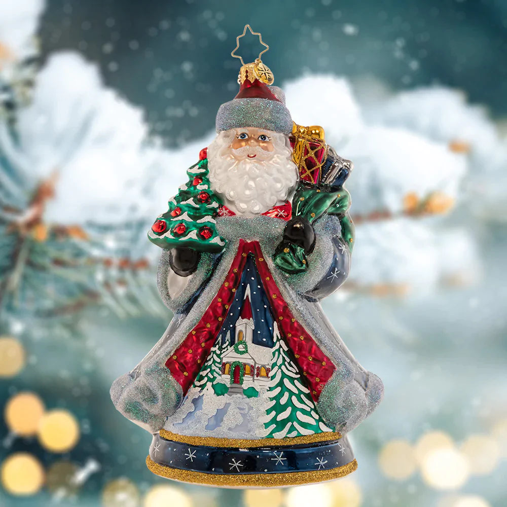 Santa's Snowy Scene Ornament-Designer's choice