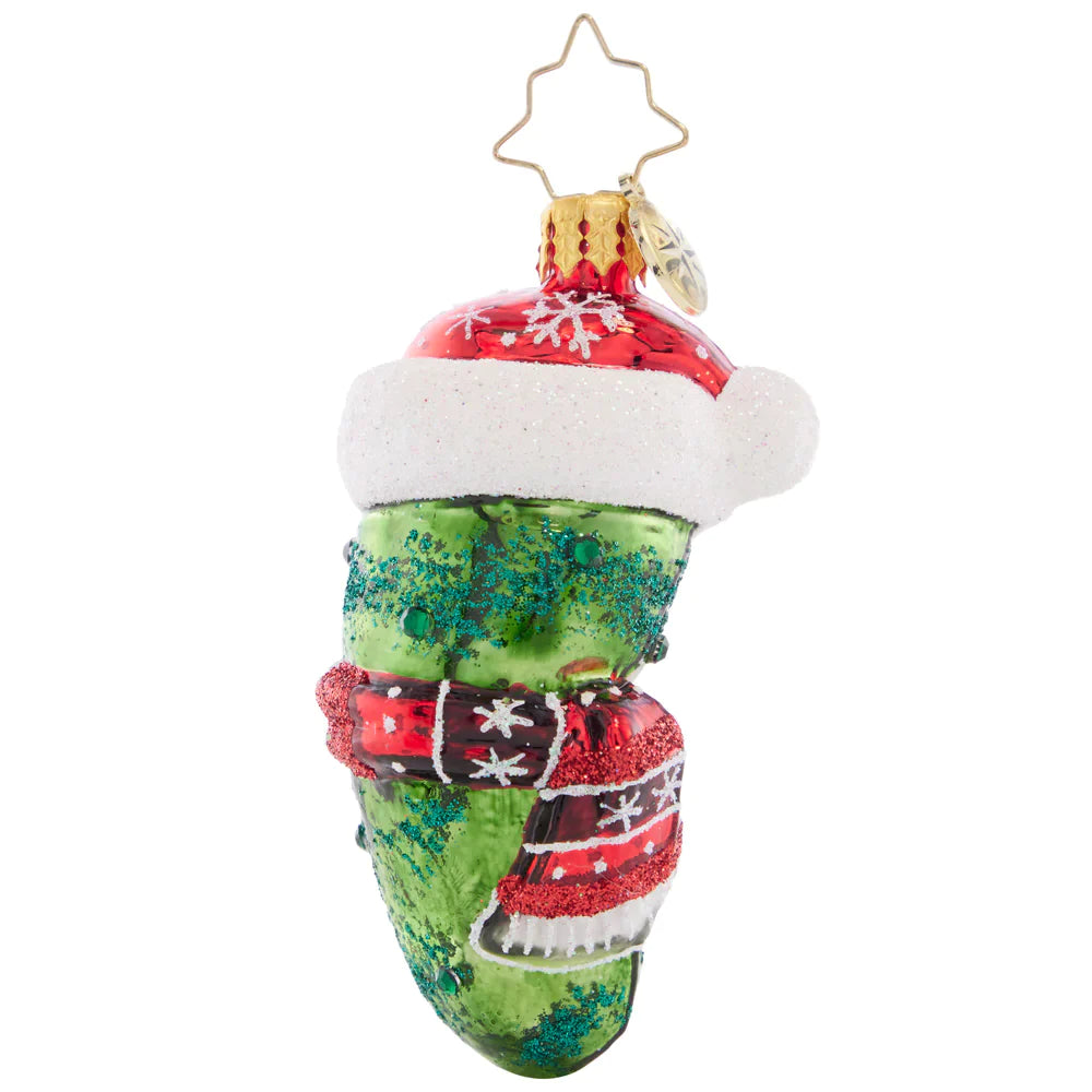 Chilly Christmas Pickle Gem Ornament