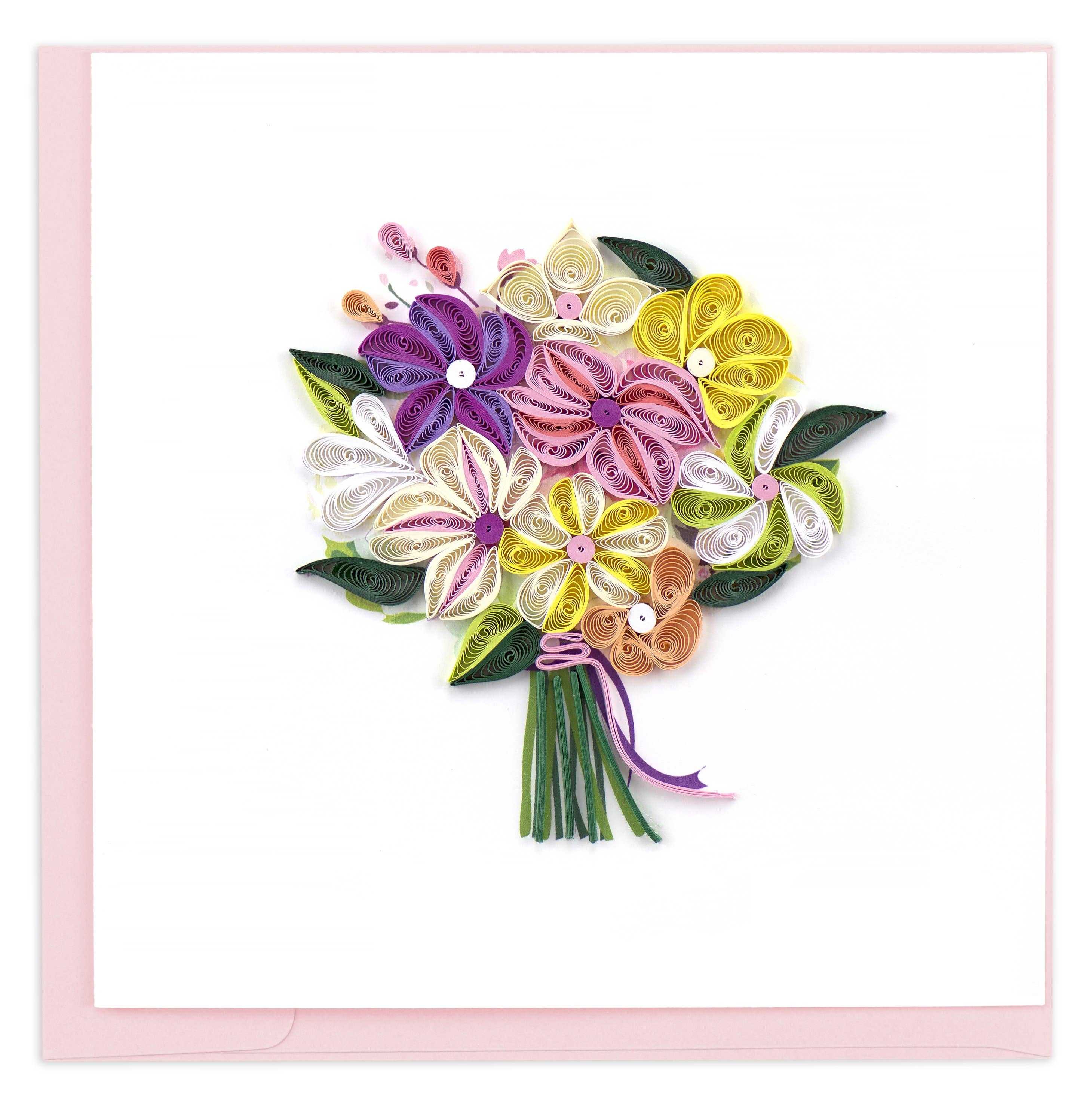 Floral Bouquet Quill Card
