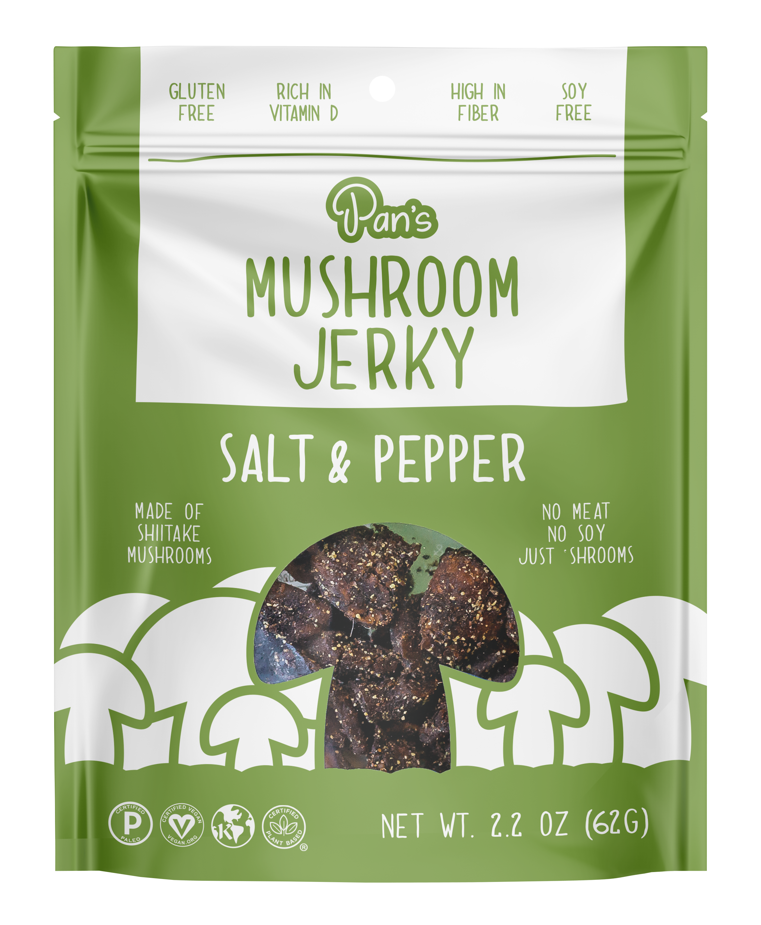 Pan's Mushroom Jerky - Salt & Pepper