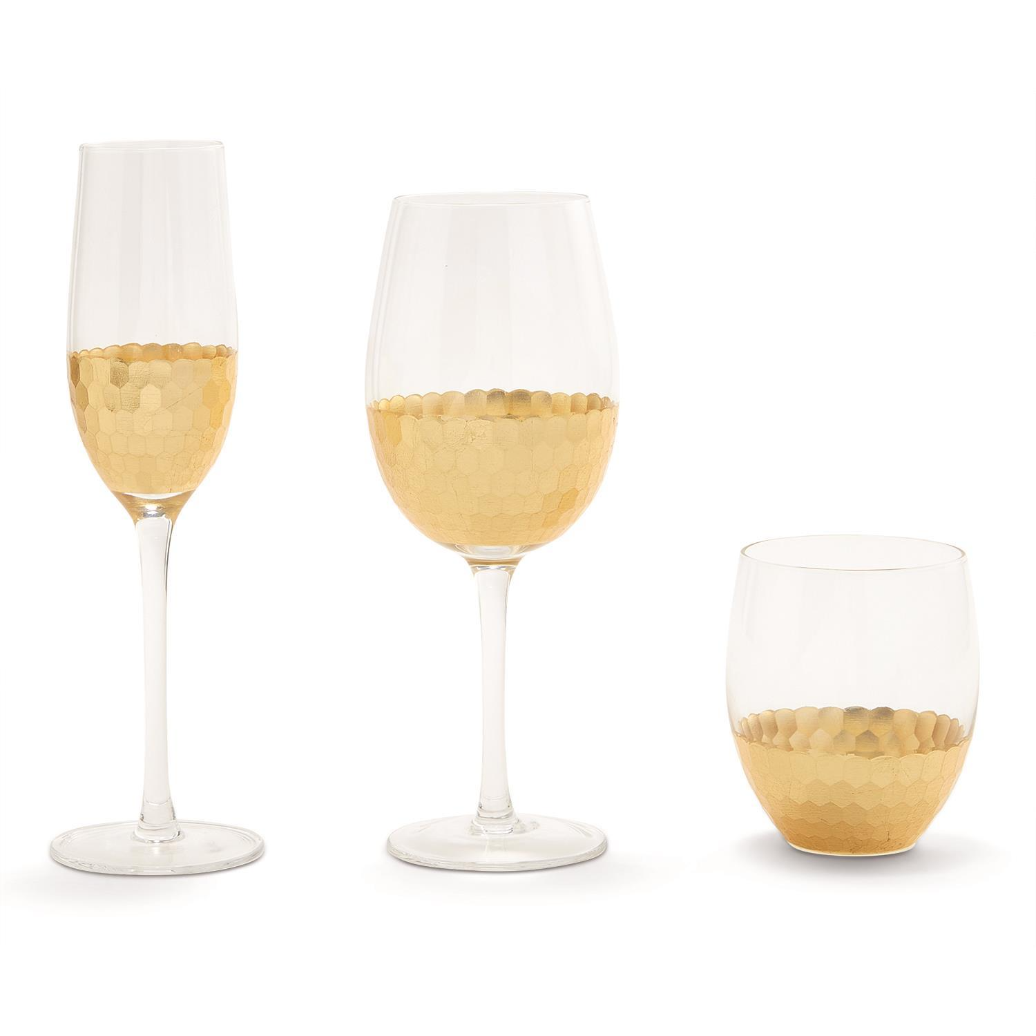Stemless Gold Faceted