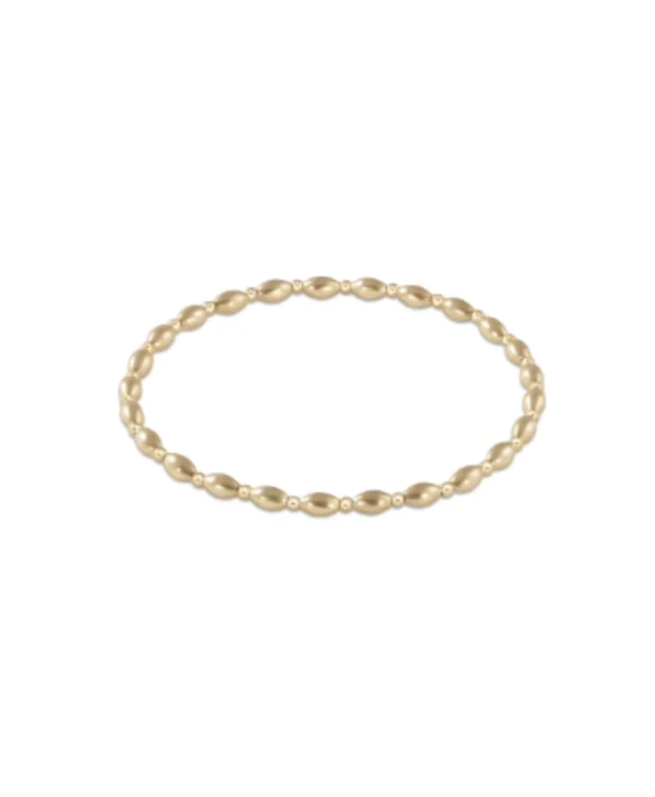 Harmony Grateful Pattern 2mm Bead Bracelet- Gold