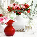 Hibiscus Glass Fluted Vase - MEDIUM CLEAR