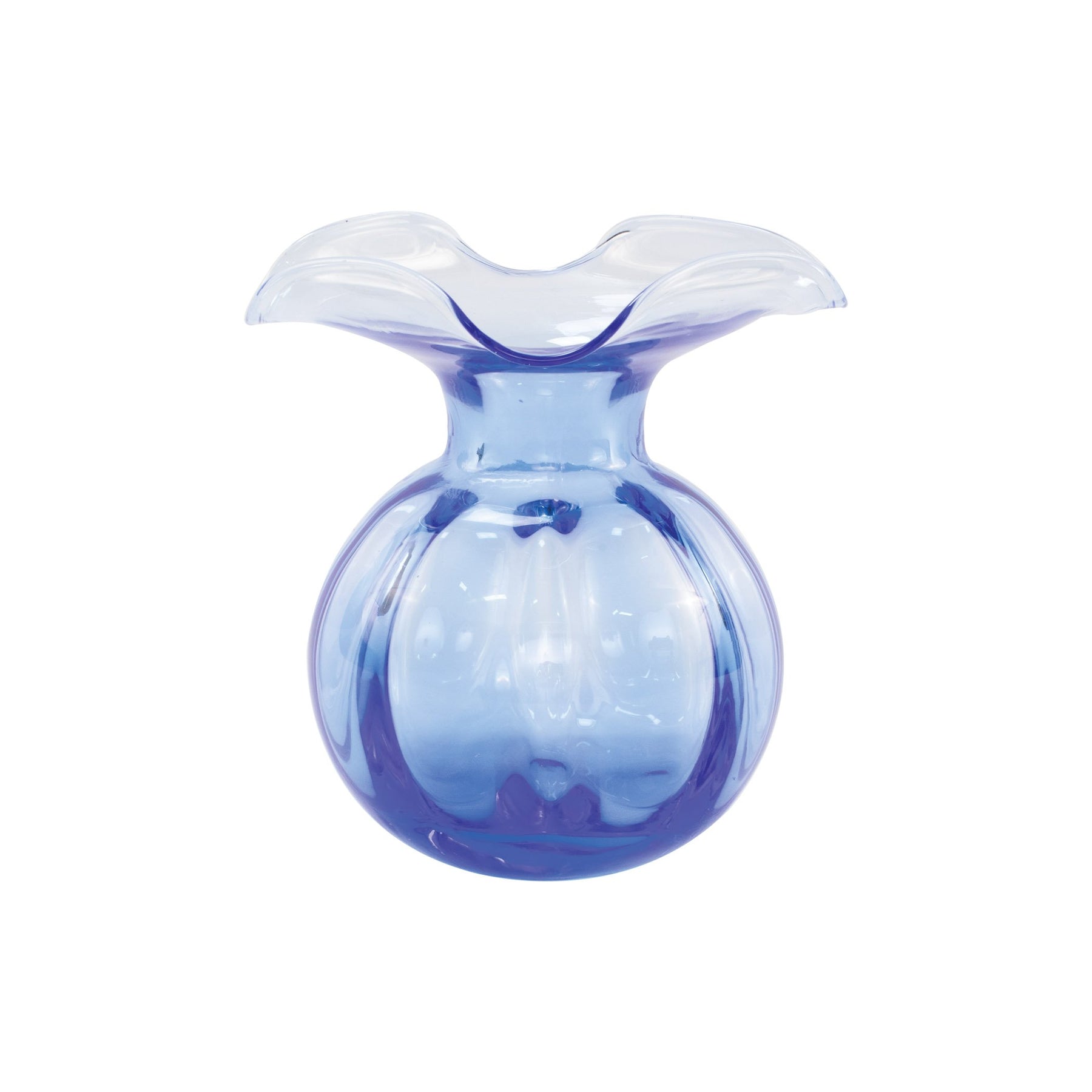 Hibiscus Glass Blue Bud Vase
