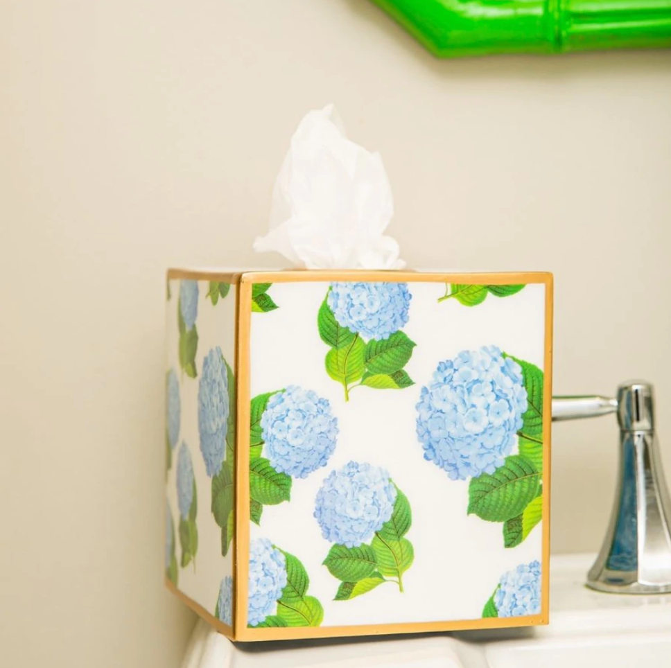 Hydrangea Tissue Box