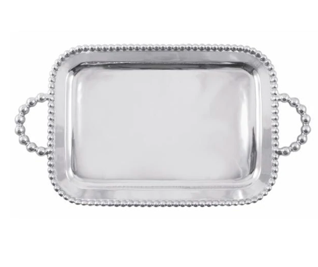Pearled Engravable Service Tray