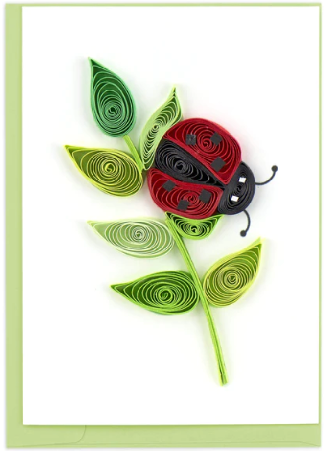 Quilled Ladybug Gift Enclosure mini card