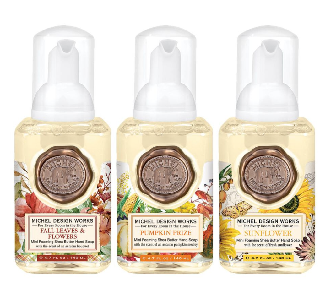 Mini Foaming Hand Soap Set : Tuscan terrace, Jubilee, Poppies and Posies