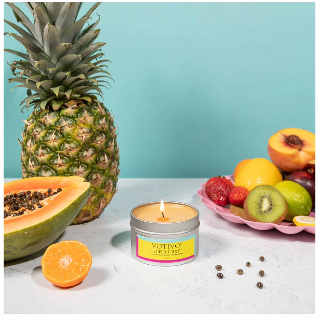 Votivo Super Fruit Travel Tin Candle
