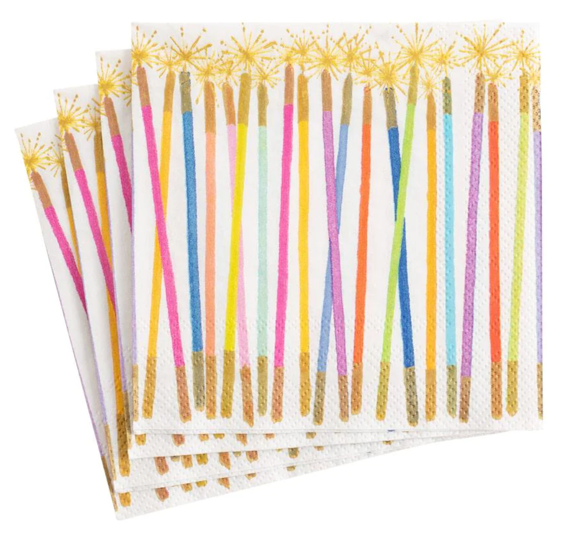 Party Candles Paper Napkins- Cocktail