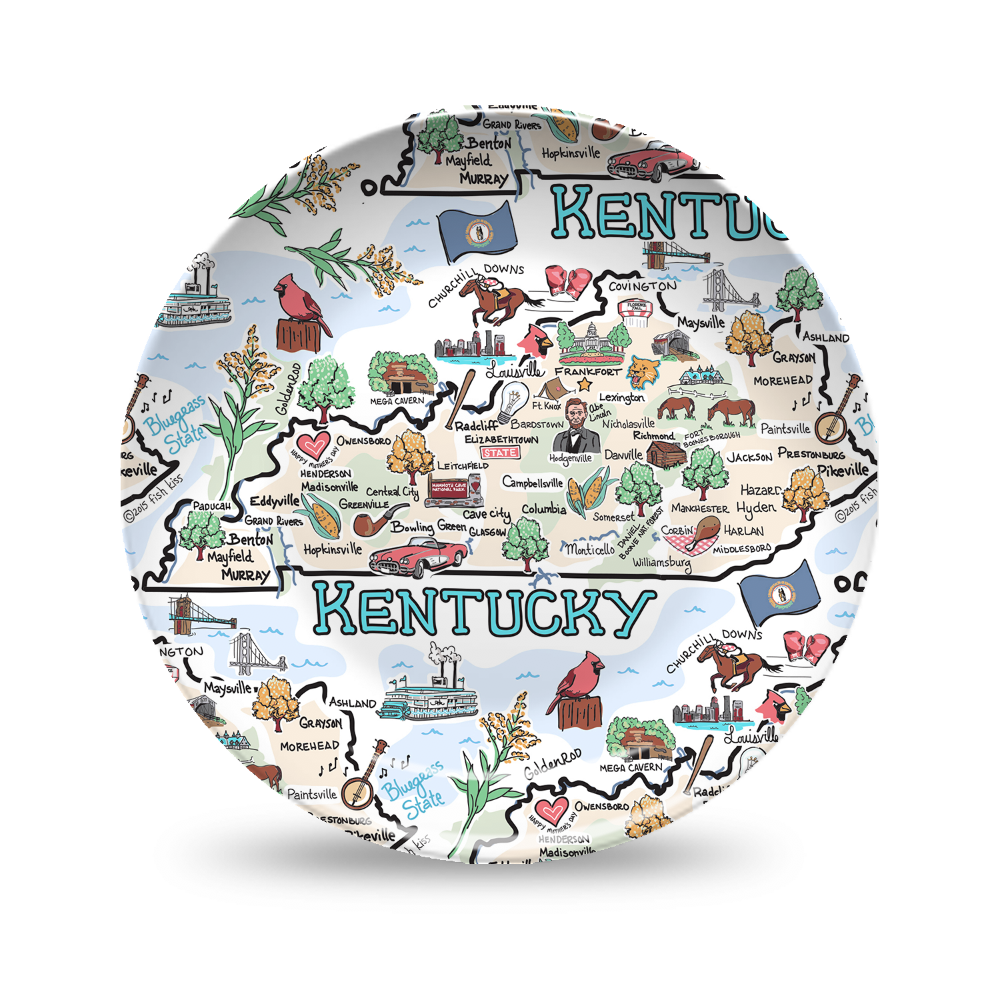 Round Kentucky Plate