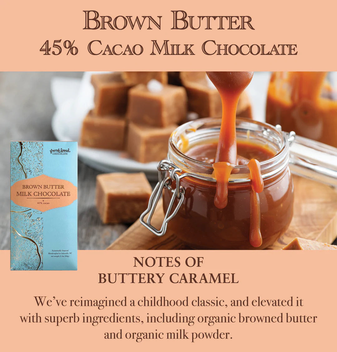 Brown Butter Milk Chocolate Bar 45% Chocolate