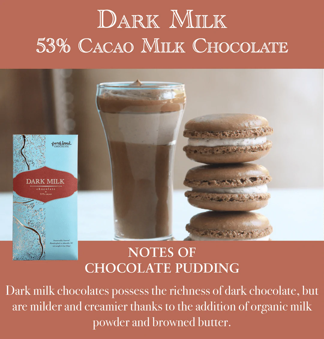 Dark Milk Chocolate Bars 53% Chocolate
