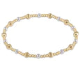 Dignity Sincerity Pattern 4mm Bead Bracelet- Pearl