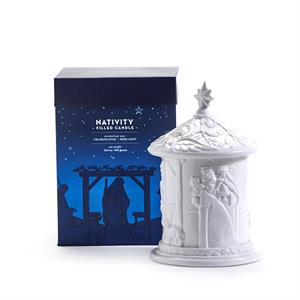 Nativity Relief Jar Candle